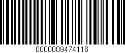 Código de barras (EAN, GTIN, SKU, ISBN): '0000009474116'