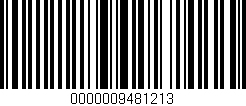 Código de barras (EAN, GTIN, SKU, ISBN): '0000009481213'