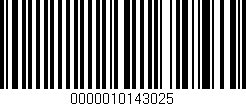 Código de barras (EAN, GTIN, SKU, ISBN): '0000010143025'
