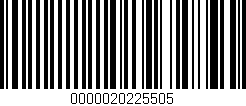 Código de barras (EAN, GTIN, SKU, ISBN): '0000020225505'