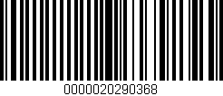 Código de barras (EAN, GTIN, SKU, ISBN): '0000020290368'