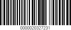 Código de barras (EAN, GTIN, SKU, ISBN): '0000020327231'