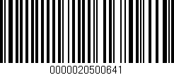 Código de barras (EAN, GTIN, SKU, ISBN): '0000020500641'