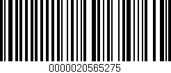 Código de barras (EAN, GTIN, SKU, ISBN): '0000020565275'