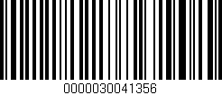 Código de barras (EAN, GTIN, SKU, ISBN): '0000030041356'