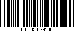 Código de barras (EAN, GTIN, SKU, ISBN): '0000030154209'