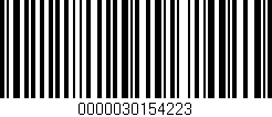 Código de barras (EAN, GTIN, SKU, ISBN): '0000030154223'