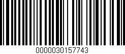 Código de barras (EAN, GTIN, SKU, ISBN): '0000030157743'