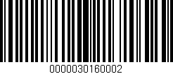 Código de barras (EAN, GTIN, SKU, ISBN): '0000030160002'