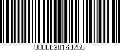 Código de barras (EAN, GTIN, SKU, ISBN): '0000030160255'