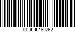 Código de barras (EAN, GTIN, SKU, ISBN): '0000030160262'