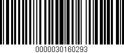 Código de barras (EAN, GTIN, SKU, ISBN): '0000030160293'