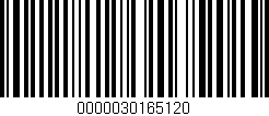 Código de barras (EAN, GTIN, SKU, ISBN): '0000030165120'