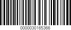 Código de barras (EAN, GTIN, SKU, ISBN): '0000030165366'