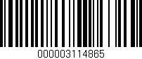 Código de barras (EAN, GTIN, SKU, ISBN): '000003114865'