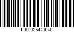 Código de barras (EAN, GTIN, SKU, ISBN): '0000035443040'