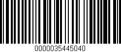 Código de barras (EAN, GTIN, SKU, ISBN): '0000035445040'
