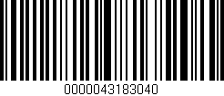 Código de barras (EAN, GTIN, SKU, ISBN): '0000043183040'
