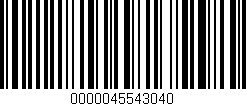 Código de barras (EAN, GTIN, SKU, ISBN): '0000045543040'