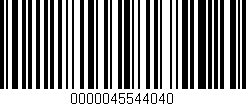 Código de barras (EAN, GTIN, SKU, ISBN): '0000045544040'