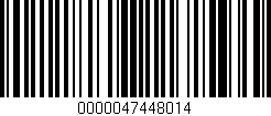 Código de barras (EAN, GTIN, SKU, ISBN): '0000047448014'