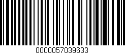 Código de barras (EAN, GTIN, SKU, ISBN): '0000057039633'