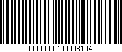 Código de barras (EAN, GTIN, SKU, ISBN): '0000066100008104'