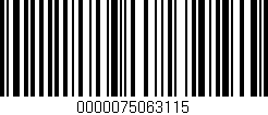 Código de barras (EAN, GTIN, SKU, ISBN): '0000075063115'