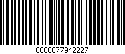 Código de barras (EAN, GTIN, SKU, ISBN): '0000077942227'