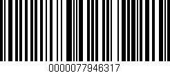 Código de barras (EAN, GTIN, SKU, ISBN): '0000077946317'