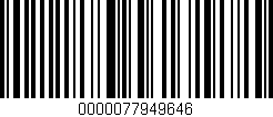 Código de barras (EAN, GTIN, SKU, ISBN): '0000077949646'