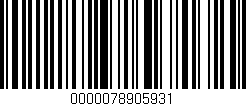 Código de barras (EAN, GTIN, SKU, ISBN): '0000078905931'