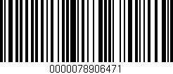 Código de barras (EAN, GTIN, SKU, ISBN): '0000078906471'
