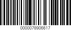 Código de barras (EAN, GTIN, SKU, ISBN): '0000078906617'