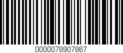 Código de barras (EAN, GTIN, SKU, ISBN): '0000078907867'