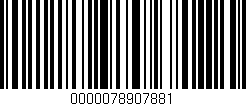 Código de barras (EAN, GTIN, SKU, ISBN): '0000078907881'