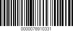 Código de barras (EAN, GTIN, SKU, ISBN): '0000078910331'