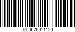 Código de barras (EAN, GTIN, SKU, ISBN): '0000078911130'