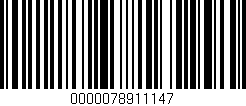 Código de barras (EAN, GTIN, SKU, ISBN): '0000078911147'