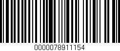Código de barras (EAN, GTIN, SKU, ISBN): '0000078911154'