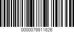 Código de barras (EAN, GTIN, SKU, ISBN): '0000078911826'