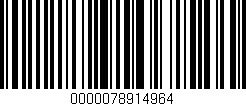 Código de barras (EAN, GTIN, SKU, ISBN): '0000078914964'