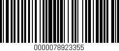 Código de barras (EAN, GTIN, SKU, ISBN): '0000078923355'