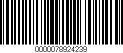 Código de barras (EAN, GTIN, SKU, ISBN): '0000078924239'