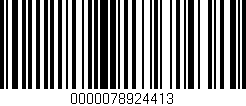 Código de barras (EAN, GTIN, SKU, ISBN): '0000078924413'