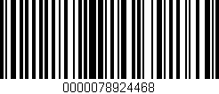 Código de barras (EAN, GTIN, SKU, ISBN): '0000078924468'