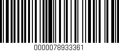 Código de barras (EAN, GTIN, SKU, ISBN): '0000078933361'