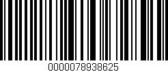 Código de barras (EAN, GTIN, SKU, ISBN): '0000078938625'