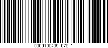 Código de barras (EAN, GTIN, SKU, ISBN): '0000100489_078_1'
