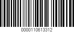 Código de barras (EAN, GTIN, SKU, ISBN): '0000110613312'
